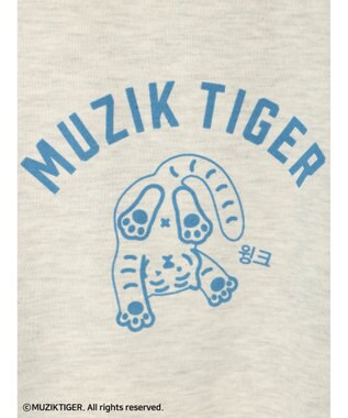 Green Parks ムジークタイガー／裏起毛プリントプルオーバー Oatmeal