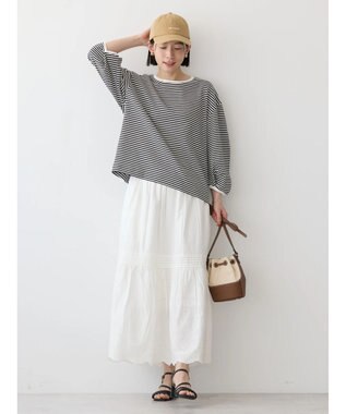 AMERICAN HOLIC ＵＶカット７分袖タックプルオーバー Border