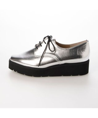 MODE ET JACOMO <carino>【レイン対応】レースアッププラットフォーム シルバー
