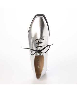 MODE ET JACOMO <carino>【レイン対応】レースアッププラットフォーム シルバー