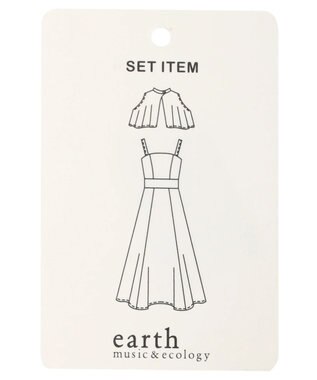 earth music&ecology ＳＥＴ２点ケープ＋キャミワンピース Black