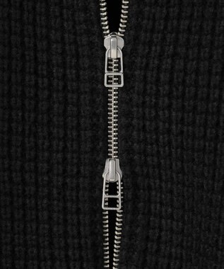 UNFILO MENS 【男女兼用】ウールポップコーン ジップ ブルゾン ブラック