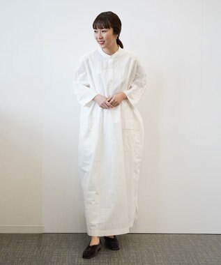 WHITE MAILS 【Kanocoコラボ】ビッグシルエット ワンピース＜洗える・抗菌・消臭・速乾・UVケア＞ オフホワイト
