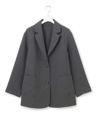J.PRESS YORK STREET 【WOMEN】ジャージライクツイル シングルジャケット グレー系