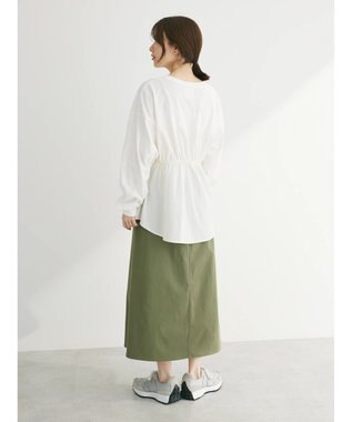 Green Parks ドロストドッキング長袖プルオーバー Ecru