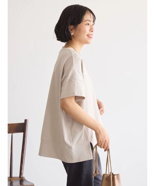 AMERICAN HOLIC 接触冷感裾切り替えカットプルオーバー Gray Beige