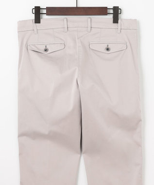 JOSEPH ABBOUD 【イタリア素材/ウエストも伸びる】ハイパワーサテンストレッチパンツ ライトグレー系