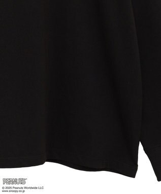 earth music&ecology 【綿100％】ＰＥＡＮＵＴＳ／ｅａｒｔｈ　ピーナッツギャングロンＴ Black