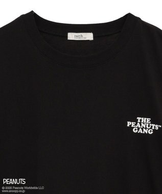 earth music&ecology 【綿100％】ＰＥＡＮＵＴＳ／ｅａｒｔｈ　ピーナッツギャングロンＴ Black