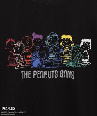 earth music&ecology 【綿100％】ＰＥＡＮＵＴＳ／ｅａｒｔｈ　ピーナッツギャングロンＴ Black