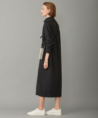 ICB L ミルドウール ニットワンピース チャコール系