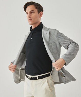 GOTAIRIKU 2年連続売上NO1【吸水速乾/ウォッシャブル/ストレッチ】ノルマンディーリネン カーディガンジャケット(25年モデル) ライトグレー