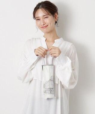 MOONBAT 【遮光100%/収納バッグ付き】SOLFEGE MODE  晴雨兼用 折りたたみ日傘 街並プリント ホワイト