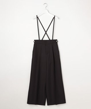 ANY SIS 【2WAY】サスペンダー付き ワイドパンツ ブラック