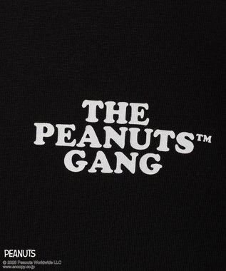 earth music&ecology 【綿100％】ＰＥＡＮＵＴＳ／ｅａｒｔｈ　ピーナッツギャングロンＴ Black