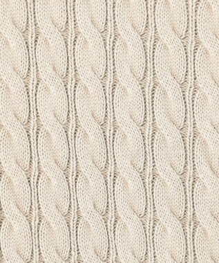 J.PRESS YORK STREET 【UNISEX】ピグメントコットン ケーブルニット ベージュ系