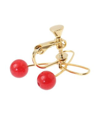 Maison de FLEUR チェリーイヤリング Red