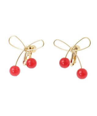 Maison de FLEUR チェリーイヤリング Red