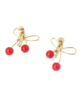 Maison de FLEUR チェリーイヤリング Red