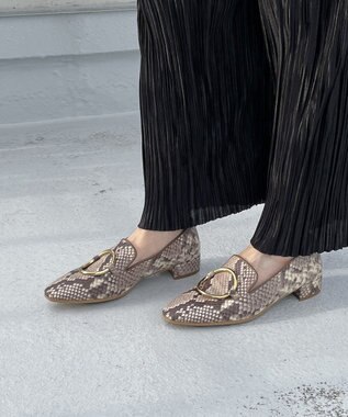 BONTRE 【BONTRE/ボントレ】フープ付きローファー パイソン