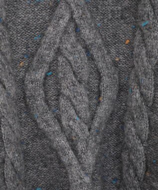 Green Parks ■ＥＳＣＡＲ　フリンジケーブルポップコーンニット Gray