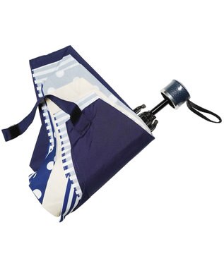 +RING レディース向け プラスリング 簡単開閉式折傘55cm NVY T1384 紺