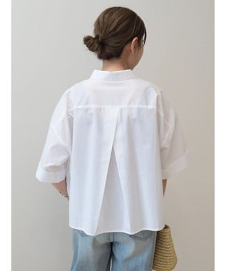 AMERICAN HOLIC イージーケア５分袖バックタックシャツ Off White