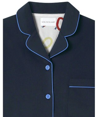 une nana cool 【綿100%】72/2 メガハイゲージパジャマ MADE WITH LIBERTY FABRIC ネイビー