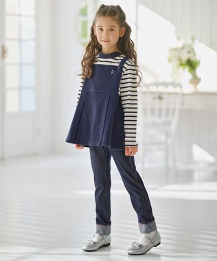 組曲 KIDS 【18-21㎝】かんたんストラップ バレエシューズ シルバー系