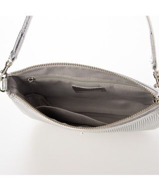 UNBILLION ペルケ perche / シーププリーツパール付き2wayショルダー シルバー