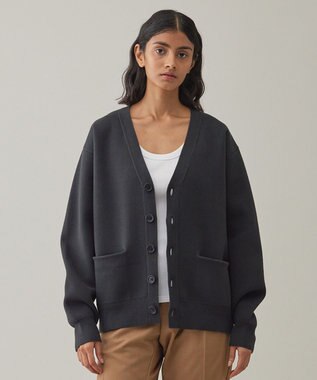 UNFILO MENS 【男女兼用/新色追加】スウェットライク ニットカーディガン [24年秋冬商品] ダークグリーン