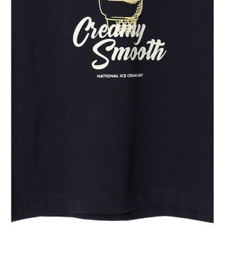 earth music&ecology ＩＣＥ　ＣＲＥＡＭ！　ショートＴ Navy