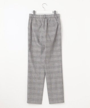 23区 【洗える】ウォームストレッチ チェック テーパード パンツ モノトーンチェック