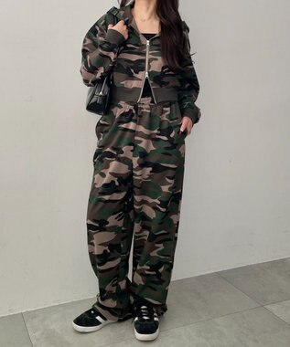 WEGO ショートZIPパーカー 柄1