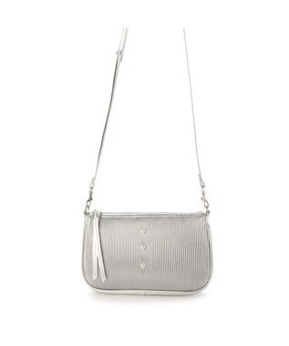 UNBILLION ペルケ perche / シーププリーツパール付き2wayショルダー シルバー