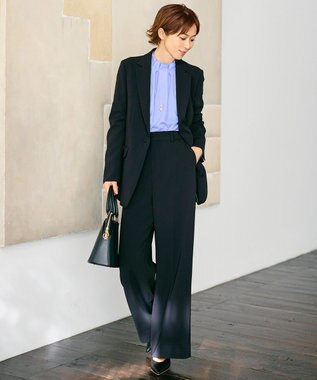 自由区 ポインテッド パンプス ブラック系