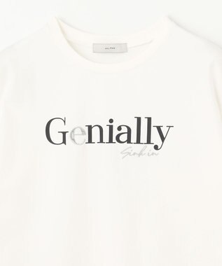 ANY L 半袖ロゴＴシャツ オフ[ロゴプリント＆刺繍]