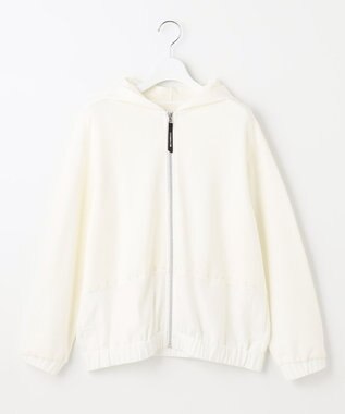 23区GOLF 【23Fondation/WOMEN】コンビ素材 フーディパーカー ホワイト系