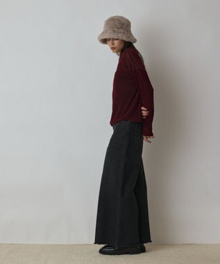 GRACE CONTINENTAL フロッキーオーバーカットトップ ボルドー