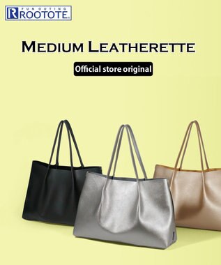 ROOTOTE 0188【オフィシャルストア限定】LT.ミディアム.レザレット.RTG-A 02：ダークシルバー