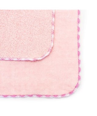 Mother garden しろたん サガラミニタオル 《桃》 単品  25cm×25cm 桃