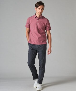 GOTAIRIKU 2年連続売上NO1【仕事で着られる】キレイめ 鹿の子ビズポロシャツ ワイン系