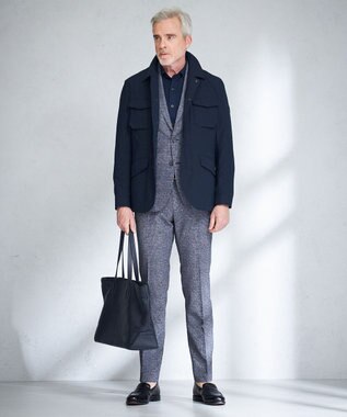 JOSEPH ABBOUD 【ウエストも伸びる！/驚きの多機能性】ライトウェーブ パンツ ライトグレー系3