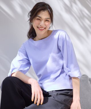 ANY 【WEB限定】シルケットスムース ツイストリーブプルオーバー ブルー