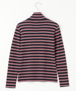 23区GOLF 【WOMEN】【吸湿発熱】グランサーモ ボーダー柄 モックネック カットソー ネイビー系1