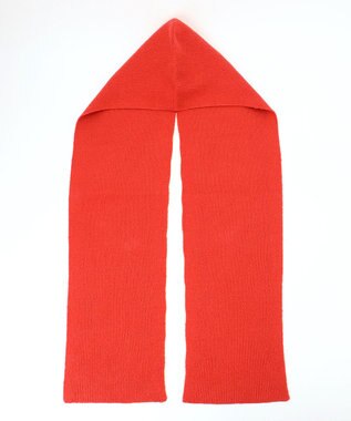 BEIGE， 【洗える】BERTAINA / コットンフーディマフラー Red Orange