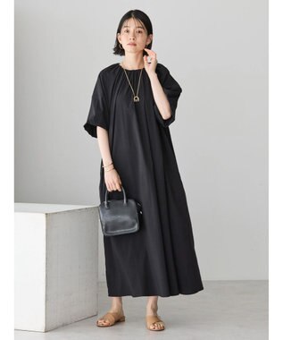 AMERICAN HOLIC 接触冷感バルーンスリーブワンピース Black