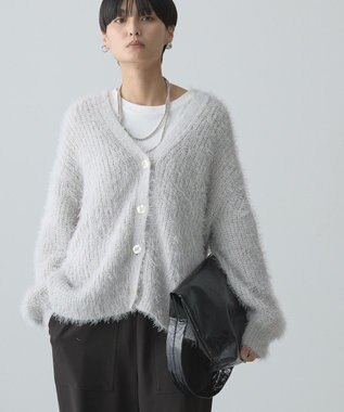 AMERICAN HOLIC Ｖネックシャギーニットカーディガン Light Gray