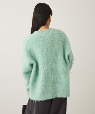 CRAFT STANDARD BOUTIQUE カール起毛モヘアライクVネックニットカーディガン Green