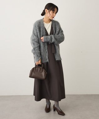 CRAFT STANDARD BOUTIQUE カール起毛モヘアライクVネックニットカーディガン Gray